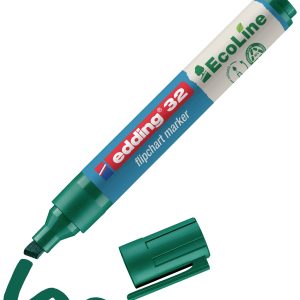 Edding 4-32004 Flipchartmarker 32 EcoLine Beitelpunt 1 – 5 mm Groen 1 stuk(s) Edding 4-32004 Flipchartmarker 32 EcoLine Beitelpunt 1 – 5 mm Groen 1 stuk(s)