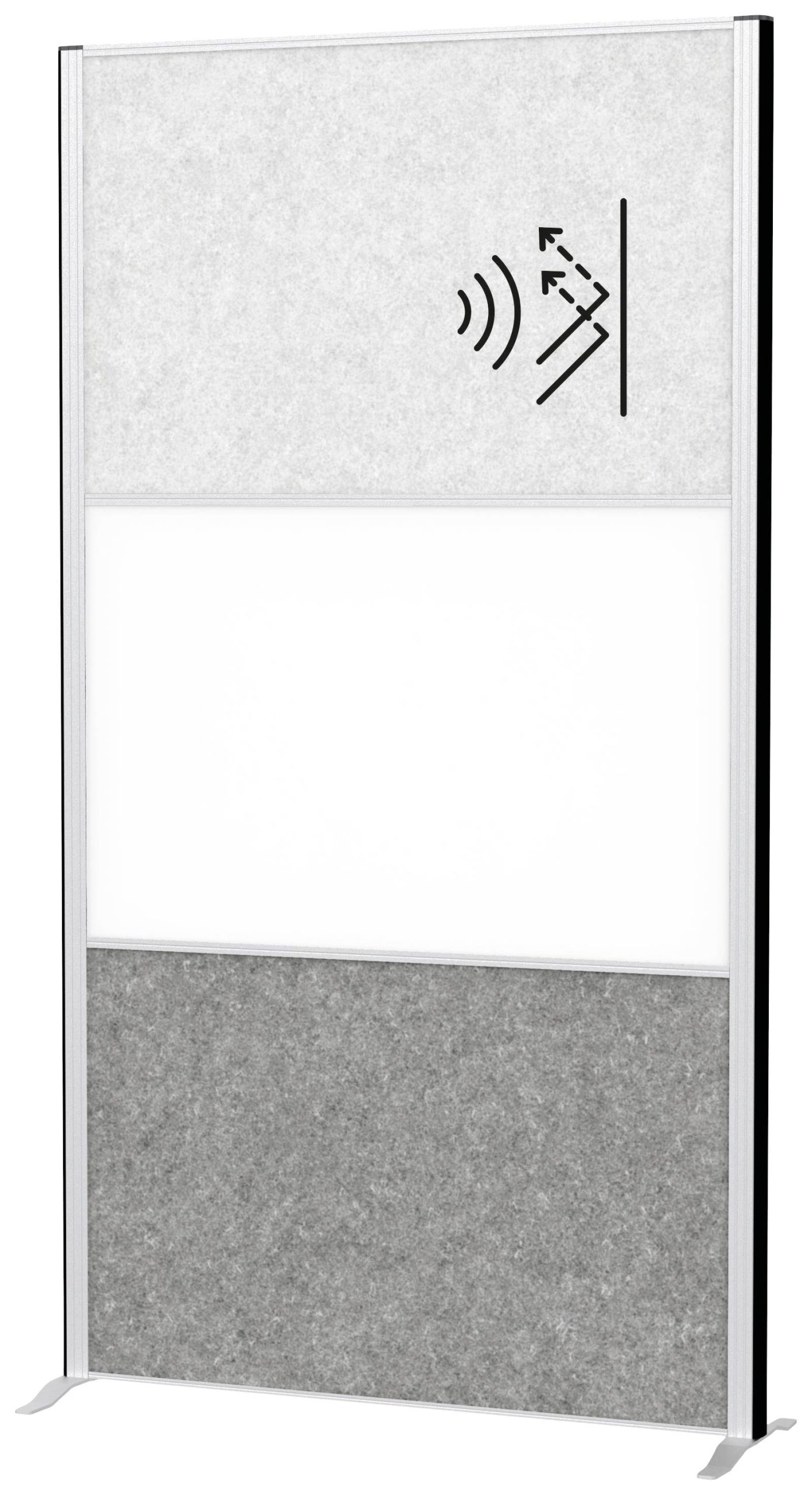Maul 9655295 Scheidingswand Zilver, Donkergrijs, Lichtgrijs
