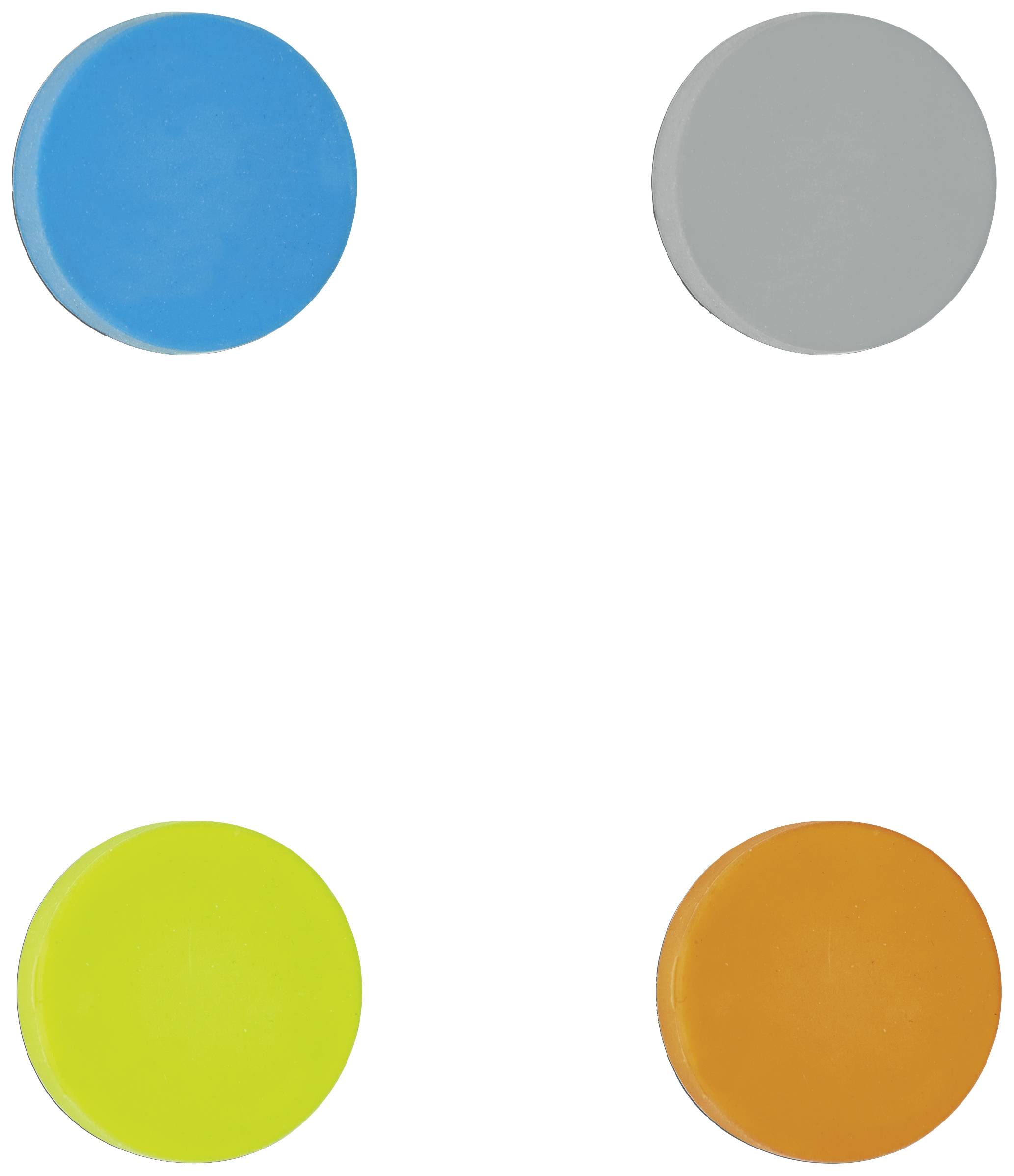 Maul Magneet (Ø x h) 32.6 mm x 9.8 mm Schijf Diverse kleuren 4 stuk(s) 6161299