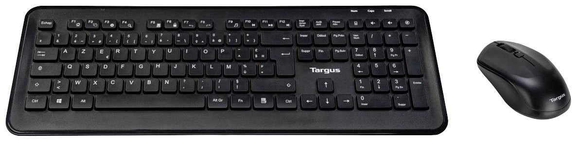 Targus AKM610FR Set met toetsenbord en muis Radiografisch AZERTY, Frans Zwart
