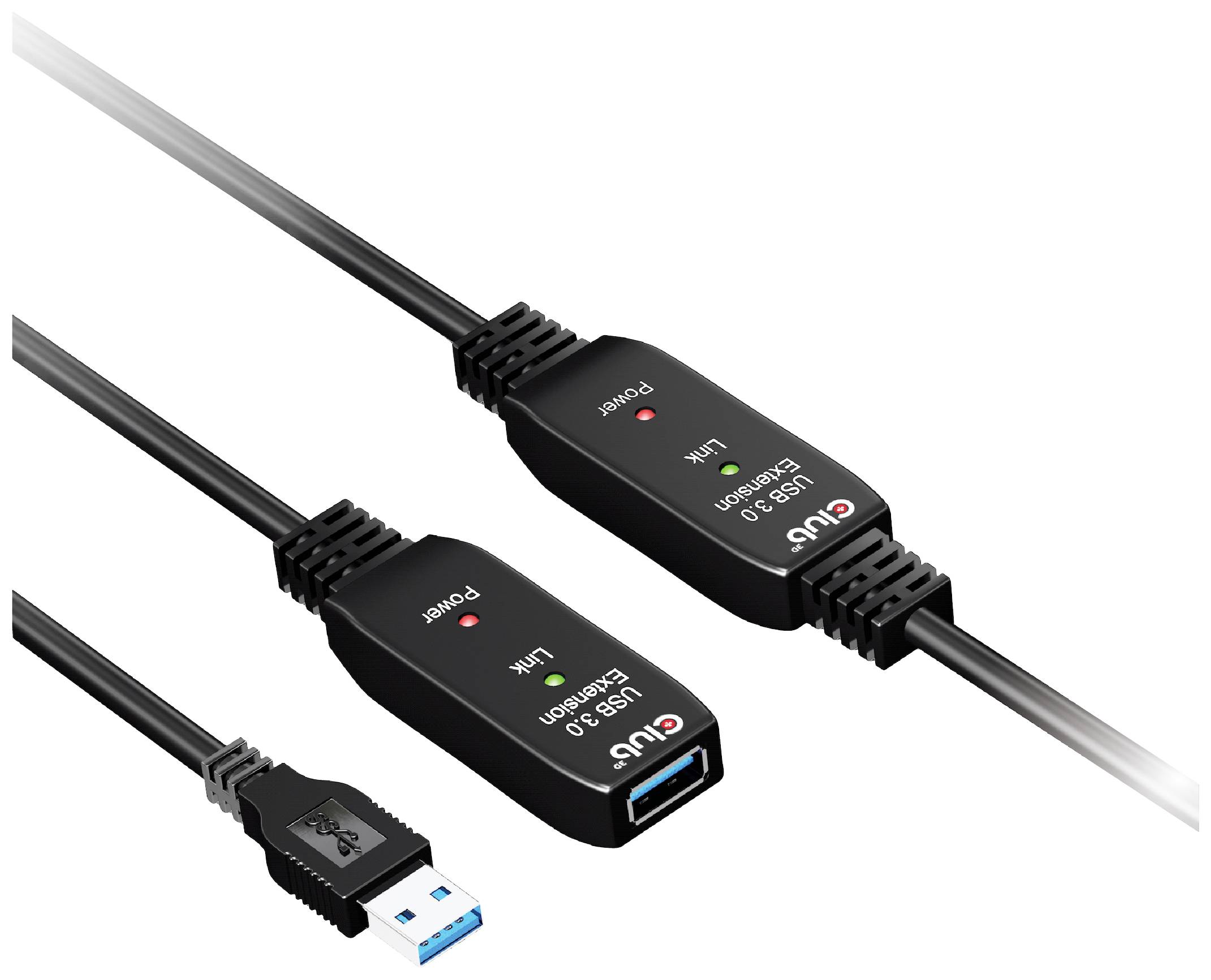 club3D CAC-1406 USB-kabel USB 3.2 Gen1 RJ45 15.00 m Zwart