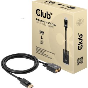 club3D CAC-1012 DisplayPort-kabel DisplayPort / VGA Aansluitkabel DisplayPort-stekker, VGA-stekker 15-polig 2.00 m Zwart club3D CAC-1012 DisplayPort-kabel DisplayPort / VGA Aansluitkabel DisplayPort-stekker, VGA-stekker 15-polig 2.00 m Zwart