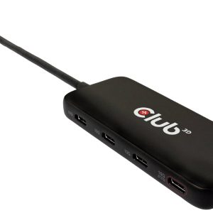 club3D USB 3.2 Gen 1 (USB 3.0) Adapter [1x USB-C stekker – 4x USB-C bus] USB-Hub Typ C 0 mm