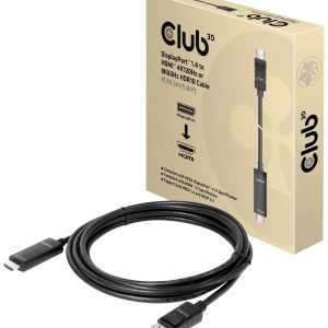 club3D CAC-1087 DisplayPort-kabel DisplayPort / HDMI Aansluitkabel DisplayPort-stekker, HDMI-A-stekker 3.00 m Zwart club3D CAC-1087 DisplayPort-kabel DisplayPort / HDMI Aansluitkabel DisplayPort-stekker, HDMI-A-stekker 3.00 m Zwart