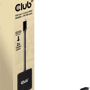 club3D CSV-1558 USB-C-displaykabel USB-C / HDMI Adapter USB-C stekker, HDMI-A-bus 15 cm Zwart club3D CSV-1558 USB-C-displaykabel USB-C / HDMI Adapter USB-C stekker, HDMI-A-bus 15 cm Zwart