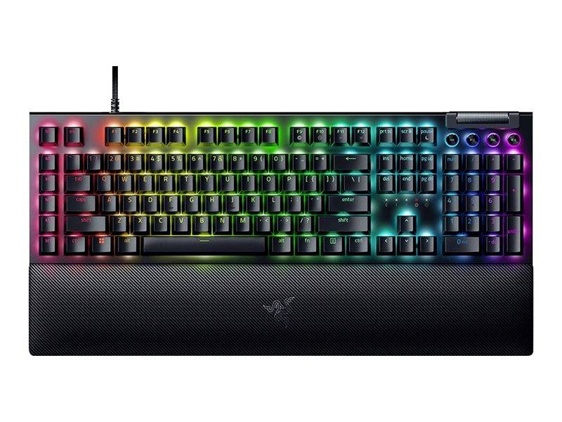 RAZER BlackWidow V4 Yellow Switch Gaming-toetsenbord Kabelgebonden QWERTZ, Duits Zwart Verlicht