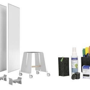 magnetoplan Whiteboard set “Design Thinking” Small Wit Speciaal gelakt Aan beide zijden te gebruiken, Incl. bordwisser, magnetoplan Whiteboard set “Design Thinking” Small Wit Speciaal gelakt Aan beide zijden te gebruiken, Incl. bordwisser,