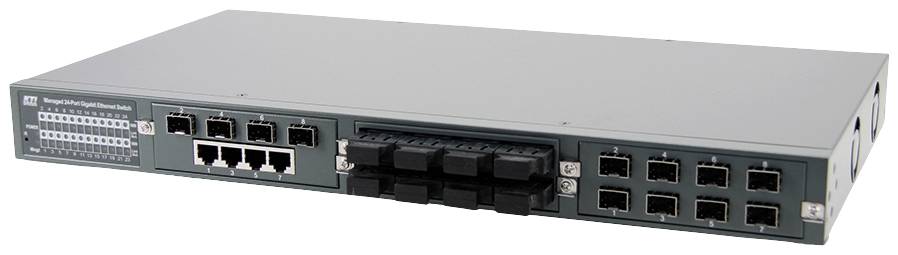 KTI KGS-2422-S /B Industrial Ethernet Switch 24 poorten 10 / 100 / 1000 MBit/s