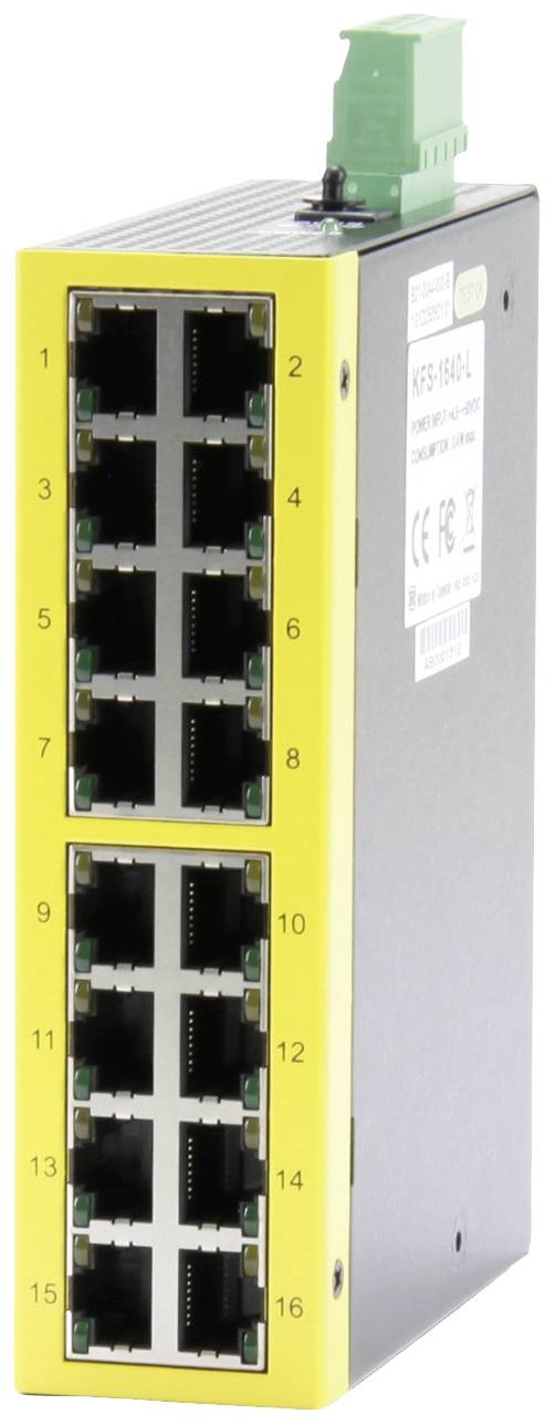 KTI KFS-1640-L Industrial Ethernet Switch 16 poorten 10 / 100 MBit/s