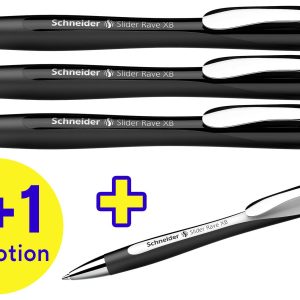 Schneider Schreibgeräte Slider Rave XB 132584 Balpen 0.7 mm Kleur inkt: Blauw 4 stuk(s) Schneider Schreibgeräte Slider Rave XB 132584 Balpen 0.7 mm Kleur inkt: Blauw 4 stuk(s)