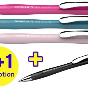 Schneider Schreibgeräte Slider Rave XB 132564 Balpen 0.7 mm Kleur inkt: Blauw 4 stuk(s) Schneider Schreibgeräte Slider Rave XB 132564 Balpen 0.7 mm Kleur inkt: Blauw 4 stuk(s)