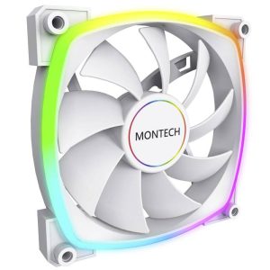 MONTECH Montech AX140 PWM ARGB Lüfter – 140mm, weiß PC-ventilator Wit (b x h x d) 140 x 140 x 25 mm