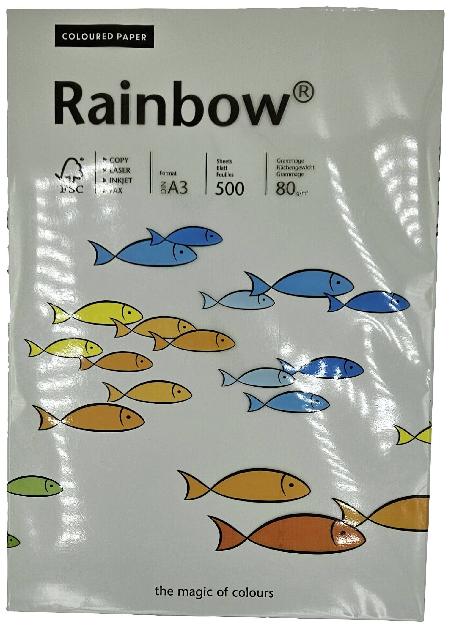 Rainbow 88042808 88042808 Printpapier, kopieerpapier DIN A3 80 g/m² 500 vellen Grijs