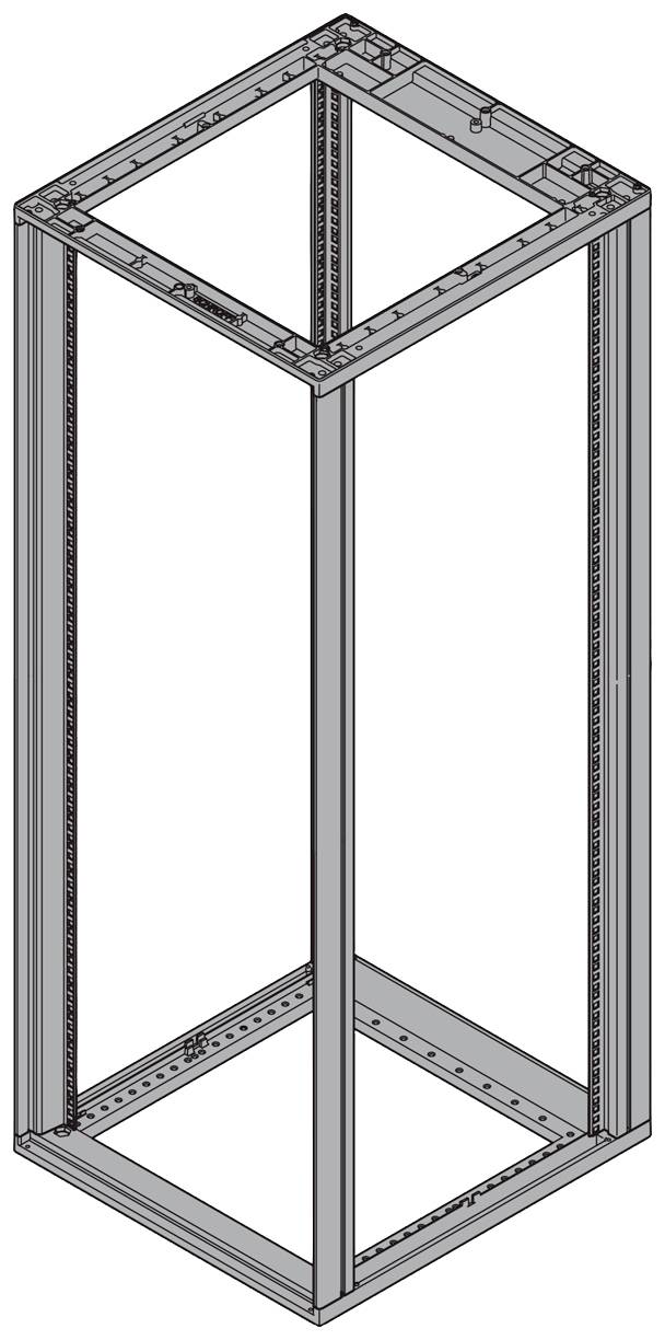 nVent SCHROFF Varistar CP Systeemchassis voor patchkast (b x h x d) 1000 x 1567 x 1000 mm 20 HE Zwart/grijs