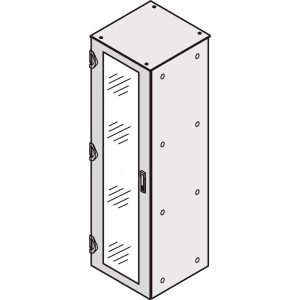 nVent SCHROFF 22130909 19 inch Doorkijkdeur voor patchkast 42 HE Gesloten Lichtgrijs