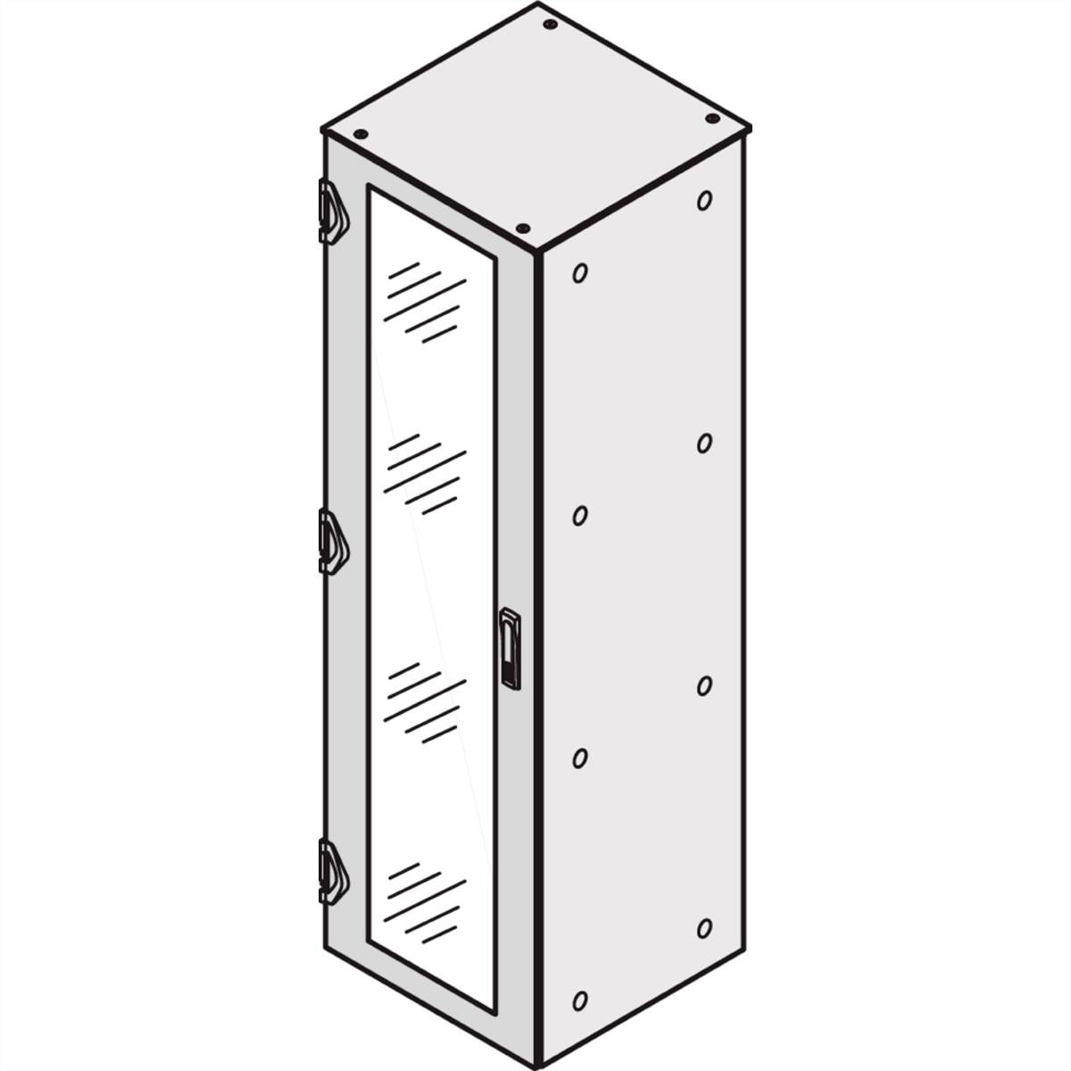 nVent SCHROFF 21130910 19 inch Doorkijkdeur voor patchkast 42 HE Zwart/grijs