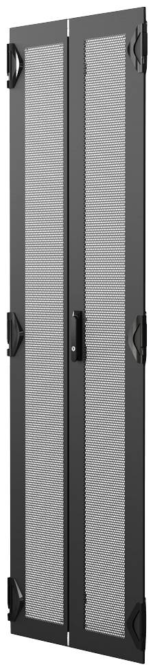 nVent SCHROFF 21630020 19 inch Dubbele geperforeerde deur voor patchkast 42 HE Geperforeerd Zwart/grijs