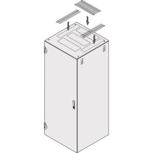nVent SCHROFF 21130860 19 inch Dakpaneel Zwart/grijs nVent SCHROFF 21130860 19 inch Dakpaneel Zwart/grijs