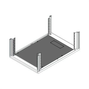 nVent SCHROFF 25230150 19 inch Bodemplaat voor patchkast Gesloten Geschikt voor kastdiepte: 600 mm Zwart/grijs