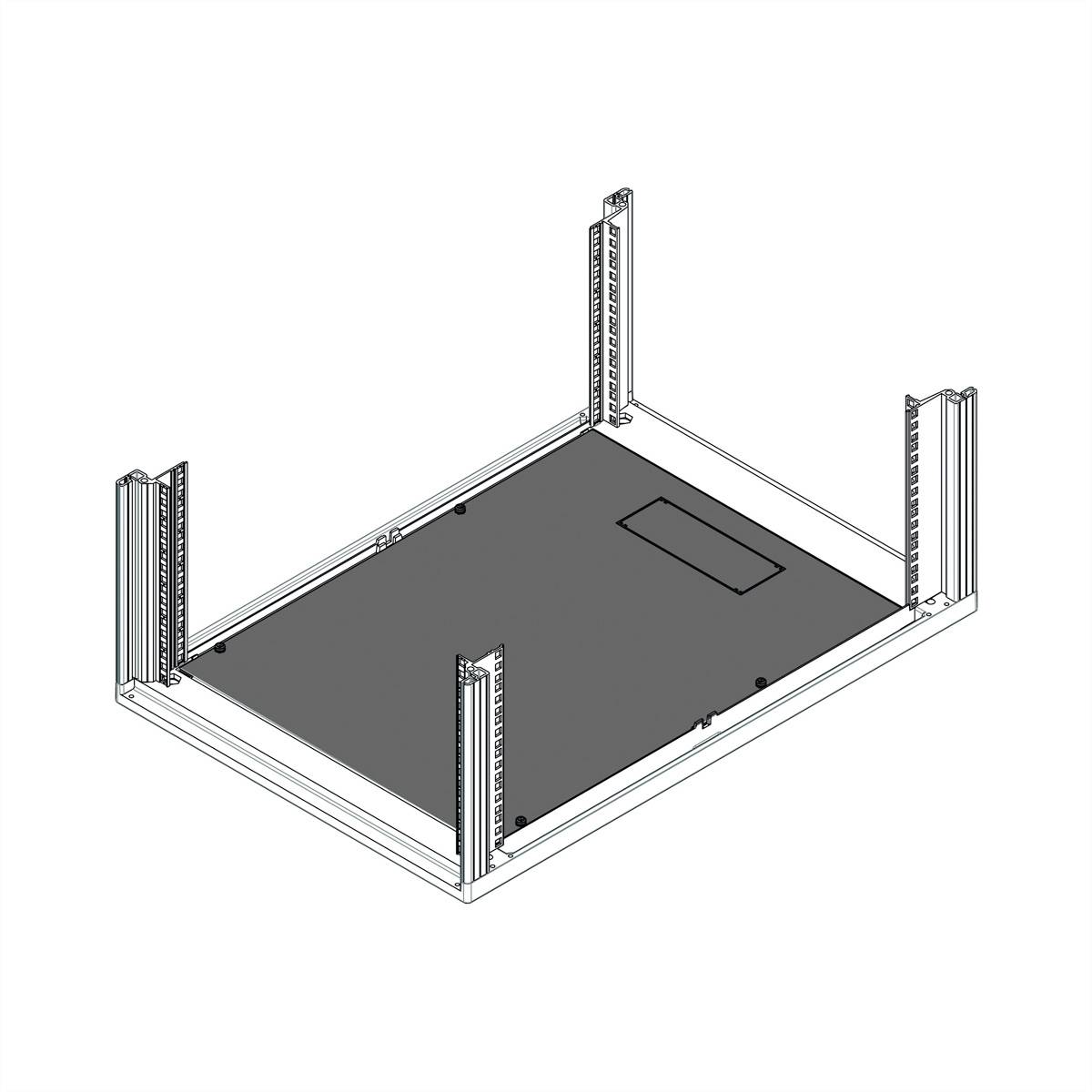 nVent SCHROFF 25230149 19 inch Bodemplaat voor patchkast Gesloten Geschikt voor kastdiepte: vanaf 500 mm Zwart/grijs