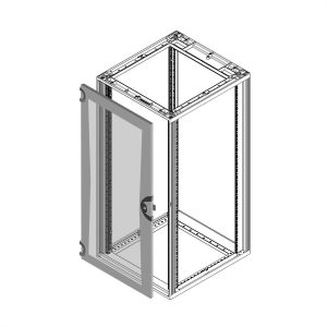 nVent SCHROFF 25230094 19 inch Doorkijkdeur voor patchkast 12 HE Zwart/grijs
