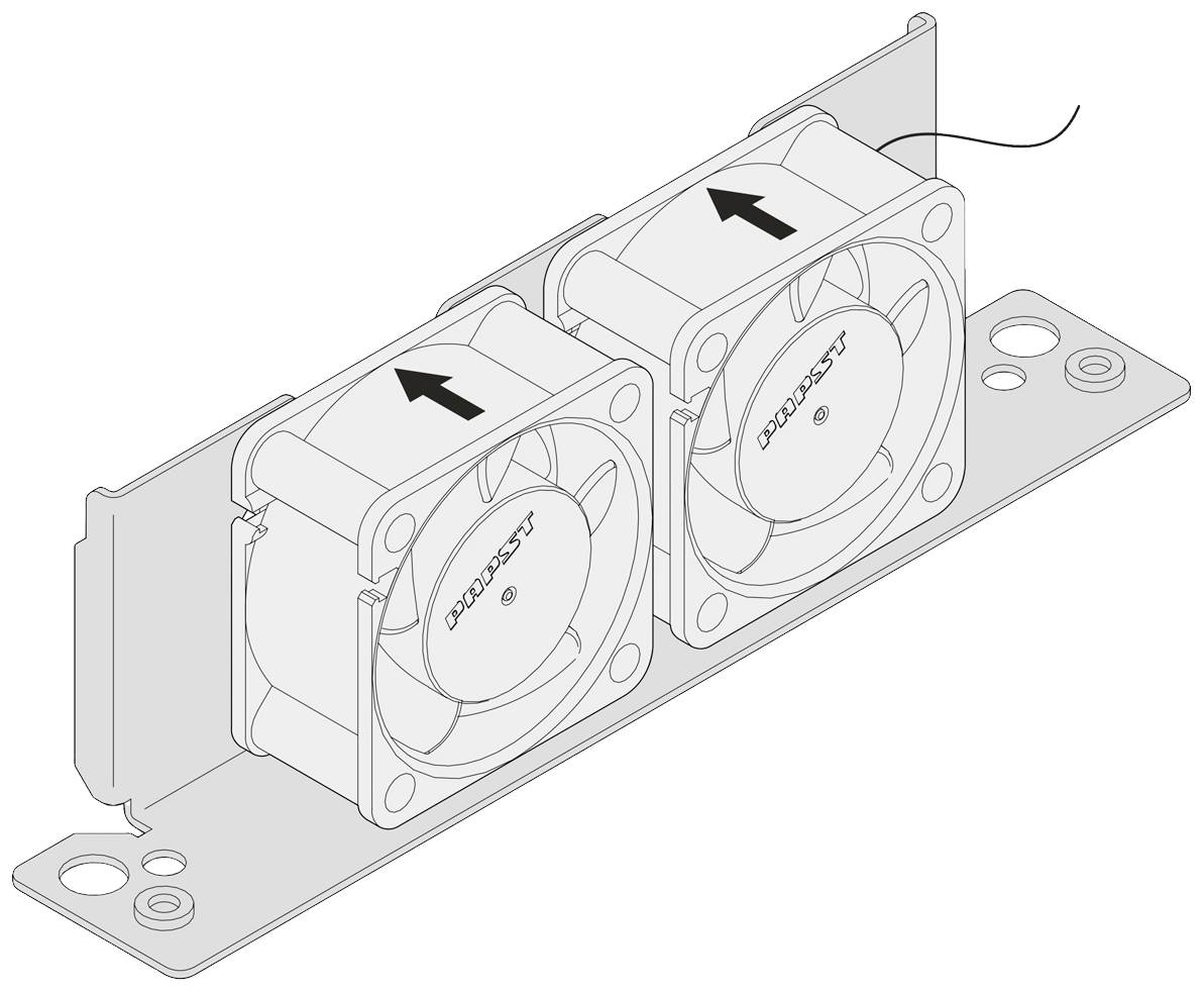 nVent SCHROFF 24828104 19 inch 2 x Ventilator voor patchkast 1 HE