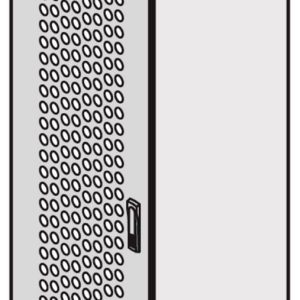 nVent SCHROFF 22130708 19 inch Stalen geperforeerde deur voor patchkast Grijs-wit (RAL 7035)