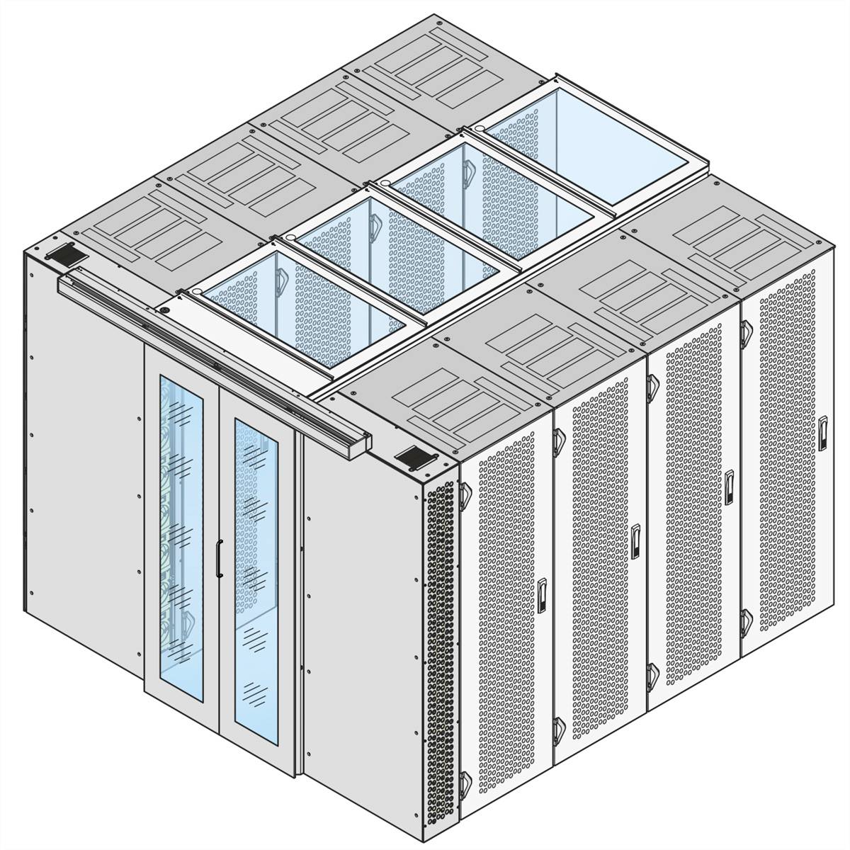 nVent SCHROFF 21130649 19 inch Behuizing voor patchkast Geschikt voor kastdiepte: 200 mm Zwart/grijs