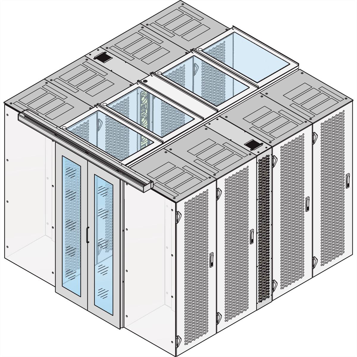 nVent SCHROFF 21130648 19 inch Behuizing voor patchkast Geschikt voor kastdiepte: 300 mm Zwart/grijs