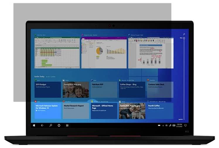 Lenovo Bright Screen Privacy Filter Privacyfolie Laptop 33,8 cm (13,3") Beeldverhouding: 16:10 4XJ1M77975 Lenovo ThinkPa