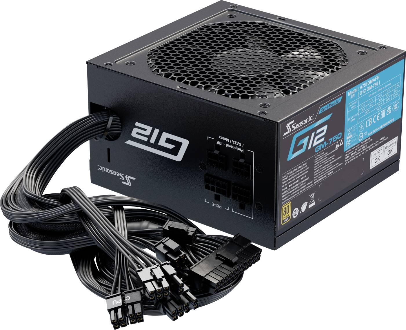 Seasonic G12-GM-750 PC-netvoeding 750 W ATX 80 Plus Gold