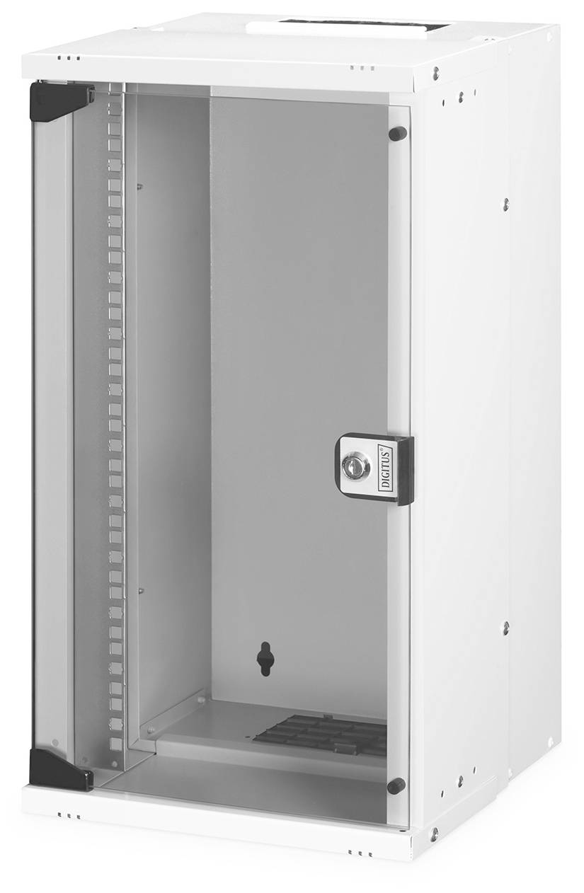 Digitus DN-49104 10inch-wandkast 12 HE Grijs, Grijs (metalen behuizing), Grijs (RAL 7035)