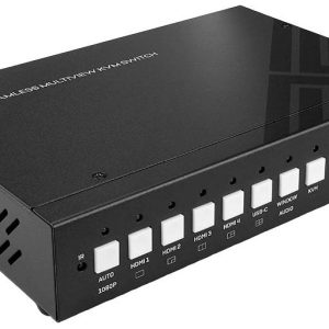 LINDY 5 Port KVM Switch Seamless Multiview KVM-switch HDMI Muis, Toetsenbord 4096 x 2160 Pixel