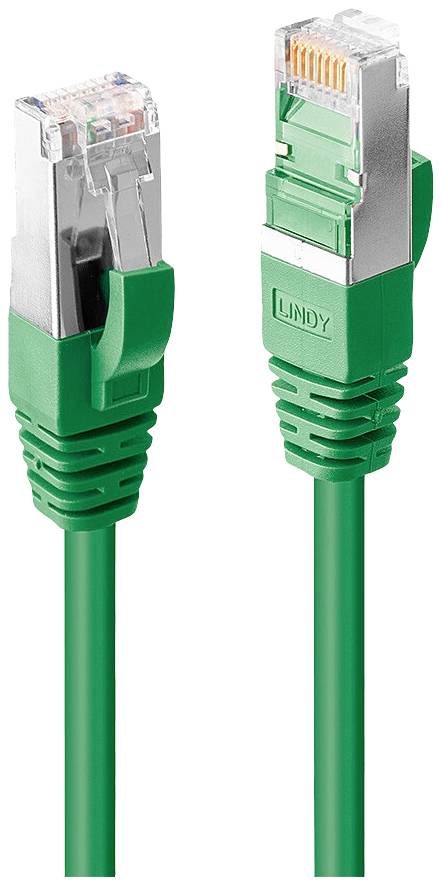 LINDY 47683 RJ45 Netwerkkabel, patchkabel CAT 6A S/FTP 10.00 m Groen 1 stuk(s)