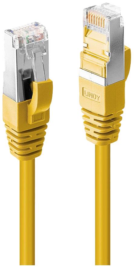 LINDY 47867 RJ45 Netwerkkabel, patchkabel CAT 6A S/FTP 7.50 m Geel 1 stuk(s)