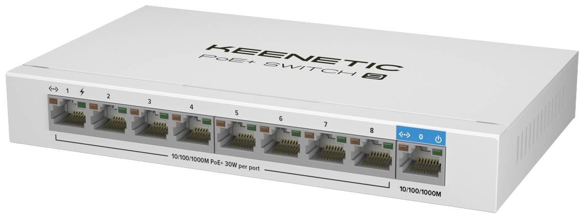 Keenetic POE+ Switch 9 KN-4710-01-EU PoE+ Switch 8 poorts + 1 Uplink