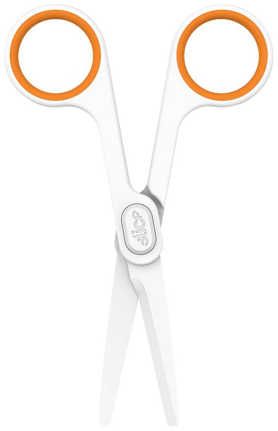 Slice 10544 Universele schaar Linkshandig, Rechtshandig 141 mm Wit, Oranje