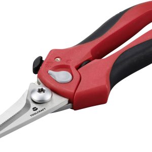 TOOLCRAFT TO-9625917 Universele schaar 205 mm Rood, Zwart
