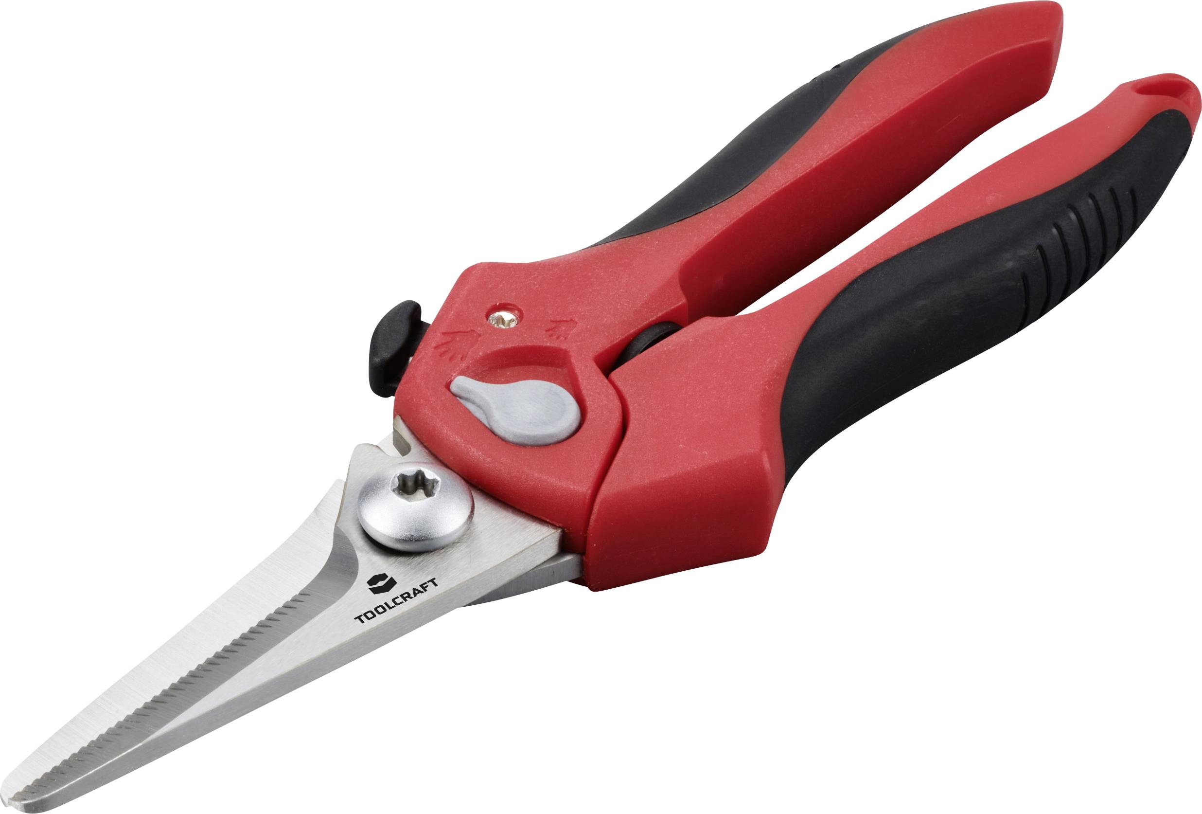 TOOLCRAFT TO-9625917 Universele schaar 205 mm Rood, Zwart