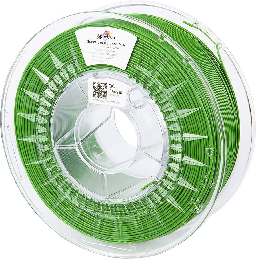 Spectrum Filaments 80923 Huracan PLA FRESH GREEN Filament PLA kunststof Highspeed filament, Verhoogde extrusionsrate 1.7