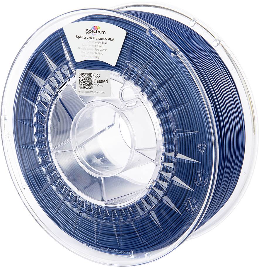 Spectrum Filaments 80928 Huracan PLA ROYAL BLUE Filament PLA kunststof Highspeed filament 1.75 mm 1000 g Koningsblauw 1