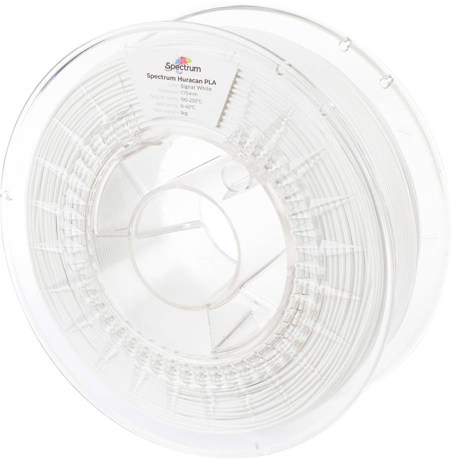 Spectrum Filaments 80929 Huracan PLA SIGNAL WHITE Filament PLA kunststof Highspeed filament, Verhoogde extrusionsrate 1.