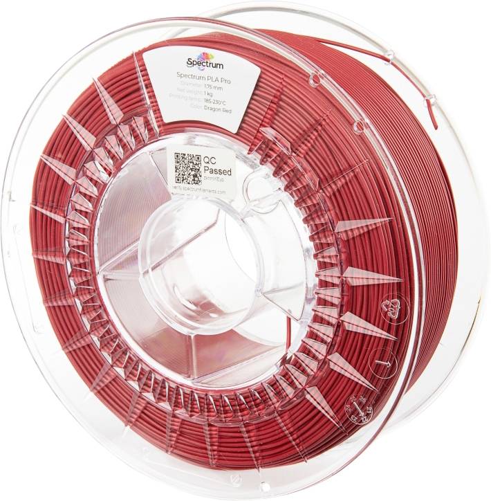 Spectrum Filaments 80133 PLA Pro Filament PLA Pro Slagvast 1.75 mm 1000 g Dragon Red, Rood 1 stuk(s)