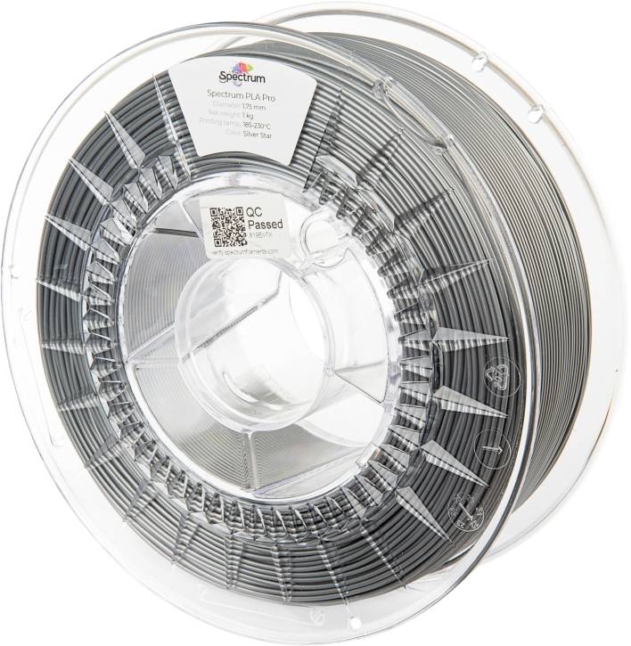 Spectrum Filaments 80105 PLA Pro Filament PLA Pro Slagvast 1.75 mm 1000 g Silver Star, Zilver 1 stuk(s)