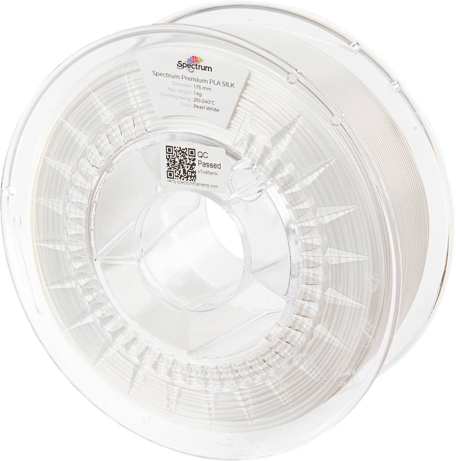 Spectrum Filaments 80448 PLA SILK Filament PLA zijdeglans Zijdeglans 1.75 mm 1000 g Pearl White, Wit, Parel-wit 1 stuk(s