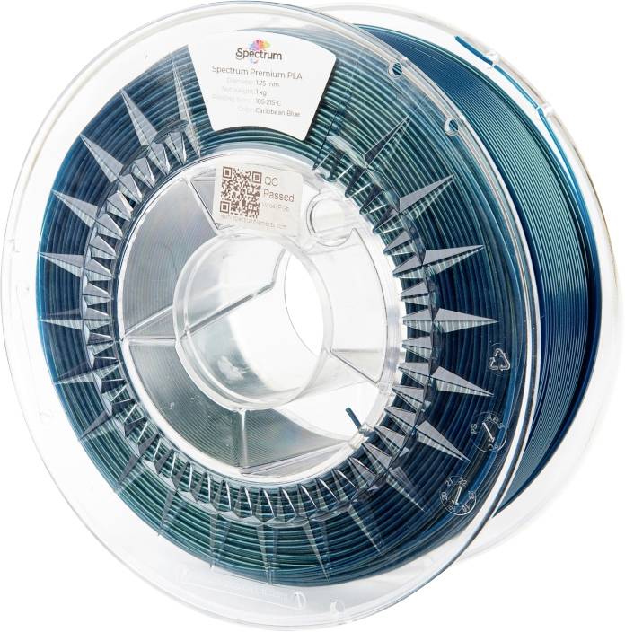 Spectrum Filaments 80275 PLA Premium Filament PLA kunststof Hoge treksterkte 1.75 mm 1000 g Caribsch blauw, Blauw 1 stuk
