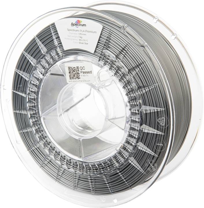 Spectrum Filaments 80015 PLA Premium Filament PLA kunststof 1.75 mm 1000 g Silver Star, Zilver 1 stuk(s)