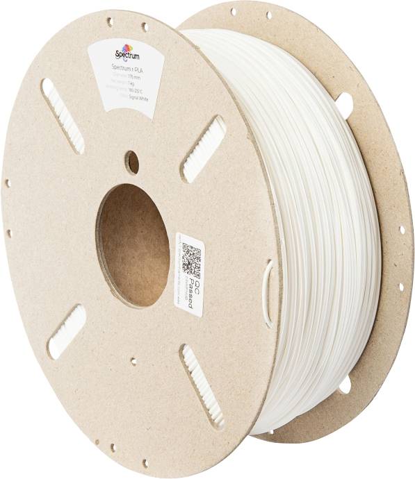 Spectrum Filaments 80555 recycled PLA Filament PLA kunststof Gerecycled PLA 1.75 mm 1000 g Signal White, Signaalwit, Wit
