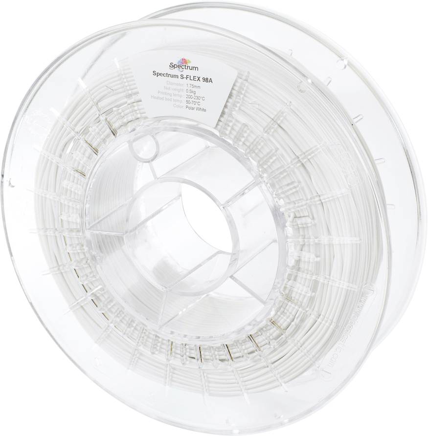 Spectrum Filaments 80521 S-Flex 98A Filament TPU Flexibel 1.75 mm 500 g Polar White, Polar-wit, Wit InnoFlex 1 stuk(s)