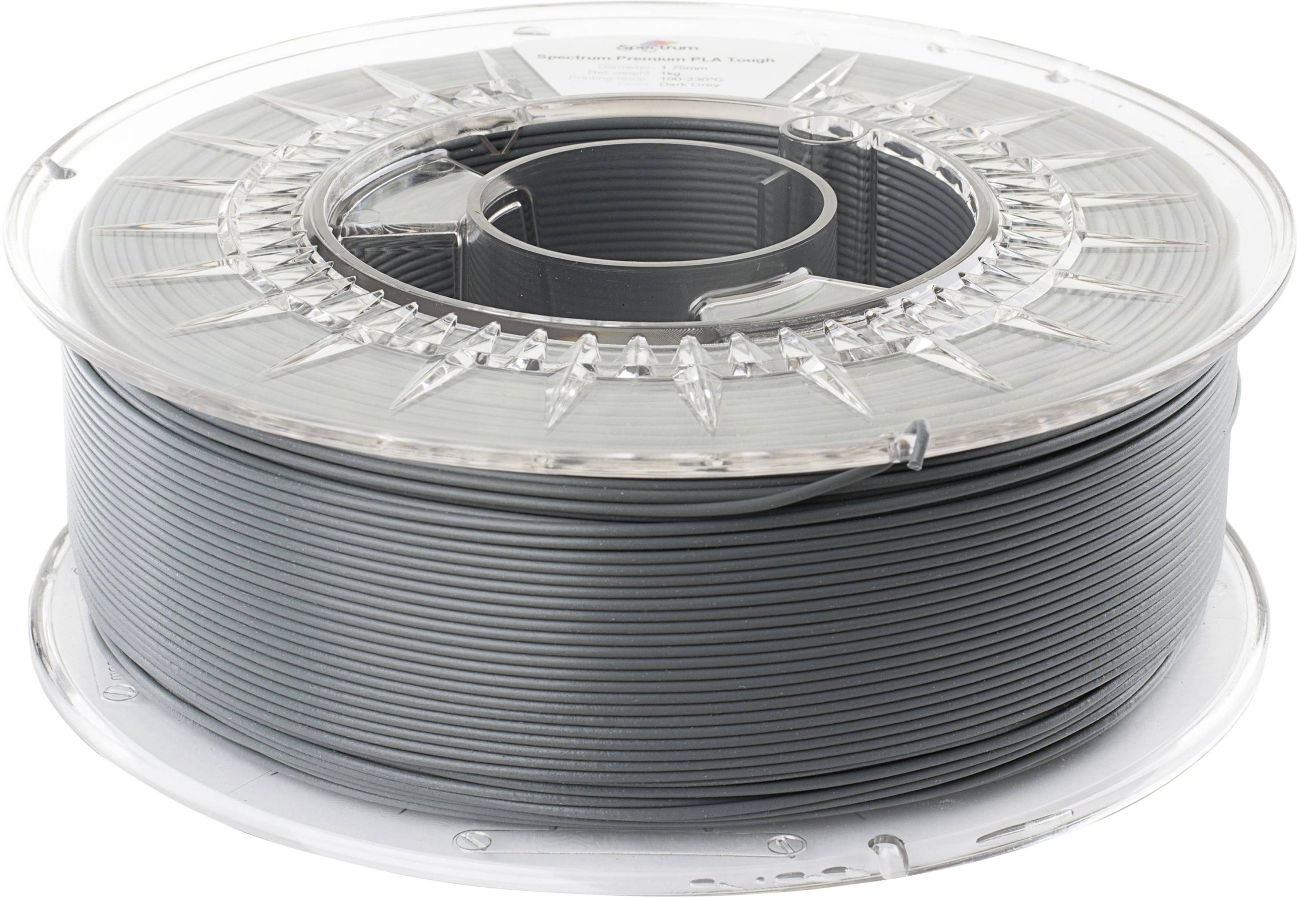 Spectrum Filaments 80196 PLA Tough Filament Tough PLA Slagvast 1.75 mm 1000 g Dark grey, Donkergrijs, Grijs 1 stuk(s)